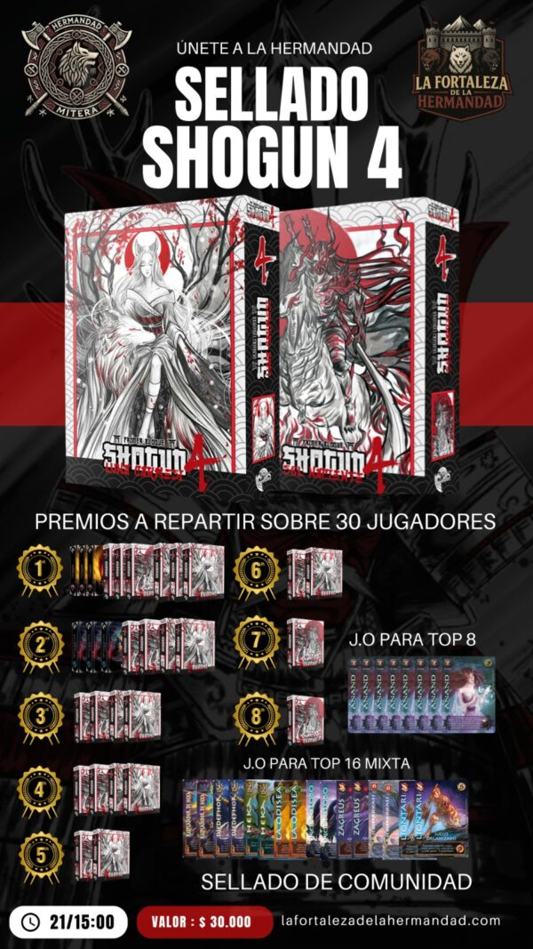 SELLADO SHOGUN 4 EVENTO COMUNIDAD