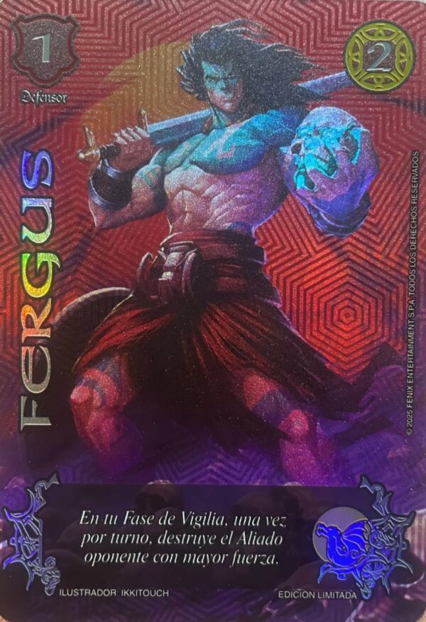 EDICIÓN LIMITADA ACCESORIOS TOP DECK Fergus Arte Alternativo Full Art Premium