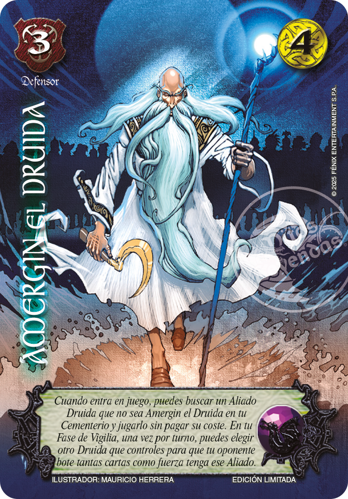 AMERGIN EL DRUIDA FOIL LLUVIA